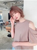 大人かわいいこなれ外ハネショートボブ