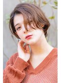 Aimee町田おフェロかきあげショート×アプリコットベージュ