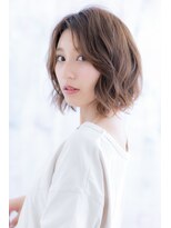 ミック 日暮里店(miq)&nbsp;色っぽかわいい艶カラー＊くせ毛風カジュアルミディアムウルフb