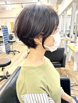 イオエ(ioe) 黒髪/ボブルフ/ネビージュ/小顔/ワンレン/髪質改善/グレージュ