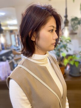 アルトル 池袋(altru) 大人かわいい簡単スタイリングミディアムボブ耳かけ