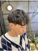 【三谷海斗】ホワイトハイライト×外国人風マッシュパーマ