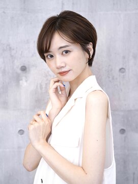 アイスバーグ(eyesburg) マッシュショートパーマ丸み前髪ありダークベージュ大人可愛い