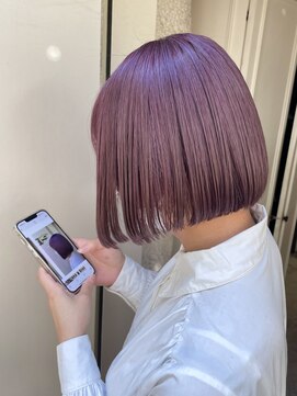 マセナ(Masena) 艶感抜群◎モーヴカシスラベンダー×ぱつっとボブ
