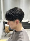 アッシュブラックカルマパーマベリーショートダークアッシュ