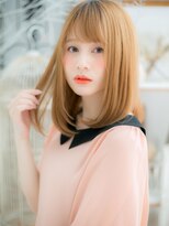 モッズヘア 越谷(mod's hair) ハイトーンカラー姫カットレイヤーセミディc6越谷10代20代30代