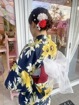 ヘアアレンジ*まとめ髪*浴衣着付☆_Pink行徳駅 妙典駅 浦安駅