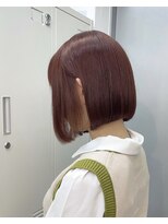 イコ 表参道原宿(ico)&nbsp;ピンクベージュ　ボブ　ブリーチなしダブルカラー　ミニボブ