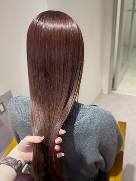 アントワープトーキョー(antwerp TOKYO) 30代40代暖色艶髪髪質改善酸性ストレート縮毛矯正ピンクベージュ