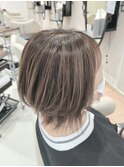 30代40代50代/白髪ぼかしハイライト/ひし形外ハネボブ