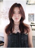 くびれヘア顔周りレイヤーロング_ba535812