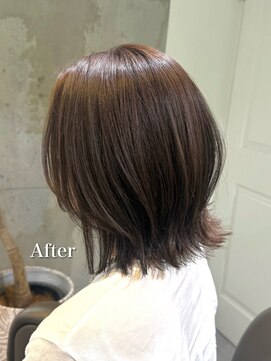 ロエ(loe) ローレイヤー×ココアグレージュ。大人の白髪ぼかし