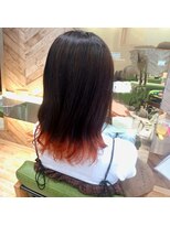 ジプソ(Gypso Hair salon)&nbsp;裾カラー×テラコッタオレンジ