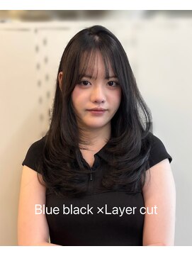 アリュウル 表参道(ALLURE) ブルーブラック×ざくざくレイヤーカット◎佐藤