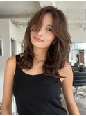 ナチュラルミディアムレイヤーココアブラウン艶透明感カラー