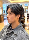 メンズセンターパート ソフトウルフ 襟足あり