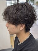 MEN’S/リバースセンターパート/ニュアンスパーマ/錦糸町