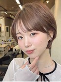 襟足スッキリ丸みショート
