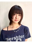 レイヤーカット×ミディアムレイヤー×レイヤーボブ×前髪あり