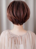 カバーヘア ブリス 志木南口駅前店(COVER HAIR bliss)&nbsp;ミルクティーピンクブリーチなし大人ショートヘア20代30代X志木