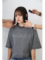 ロアー ヘアー マックイーン 流山おおたかの森店(RAWR hair McQueen) 【RAWR】透け感バング×ナチュラルボブで叶える韓国ヘア