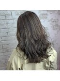 グレージュハイライトカラー/アンニュイミディ池袋　HARUKA