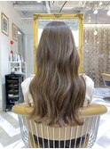 韓国風ロングレイヤー クリアベージュ 西田大樹