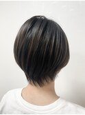 大人かわいい丸みショート