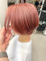 ヒビヲ(HIBIO)&nbsp;ダブルカラーピンクベージュピンクカラーケアブリーチミニボブ