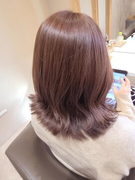 エスティアム(S.TIAM.) ピンクブラウンの髪質改善カラー