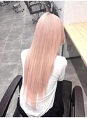 サーモンピンクベージュ_デザインカラーフェミニンロング_S101