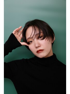 スリーマーク(THREE mark) 大人可愛い20代30代40代黒髪ショートボブ丸みショート◎