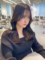 ユーフォリア 渋谷グランデ(Euphoria SHIBUYA GRANDE)&nbsp;韓国ヘア　顔周りレイヤーカット　艶カラー　シースルーバング