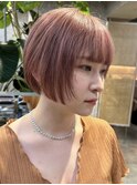 ショートボブくびれショートヘア切りっぱなし長めボブ20代30代