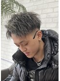 ホワイトメッシュ/ツイスト/メンズパーマ