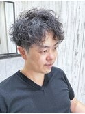 メンズパーマ40代/はげカバー髪型/メンズカット専門店/メンズ