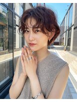 サンド 表参道(sand)&nbsp;ショートボブパーマ20代30代40代イヤリングカラー大人