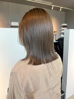 ヘアーエスクールシーユー 枚方T-SITE店(hair S.COEUR×Cu) ミディボブ/ベージュカラー