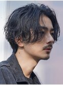 波巻きパーマメンズマッシュウルフカットツイストスパイラル★