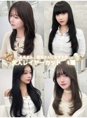暗髪透明感カラー♪人気なレイヤーカット4選　上野