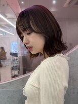 ロンドワン 三宮元町(Lond one) ボブ/切りっぱなしボブ/タッセルボブ/ダークグレー/ミニボブ