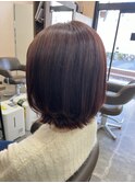 レイヤーボブ×8トーンピンクブラウン