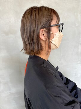 テトヘアー(teto hair) 外はねボブ、切りっぱなしボブ、透け感グレージュ、ブリーチ