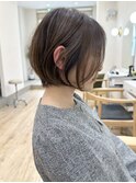 say.イメチェン外ハネボブ美髪ワイドバングショートボブオリーブ