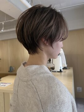 バベル 西宮(BABEL) ハイライトグレーベージュ小顔ショートカット髪質改善韓国ヘア