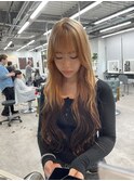 暗染め履歴を生かしたルーツカラー