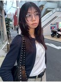 ロング顔まわりレイヤーカット