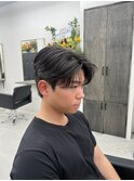 ダウンパーマ　ニュアンスパーマ　センターパート