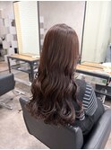 ツヤ感重視のマロンブラウンカラー