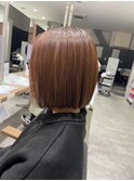 ボブ×オレンジブラウン